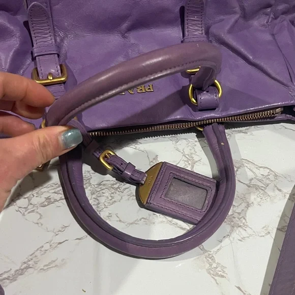 Prada 2 way Lavender Shoulder Bag - Picture 2 of 15
